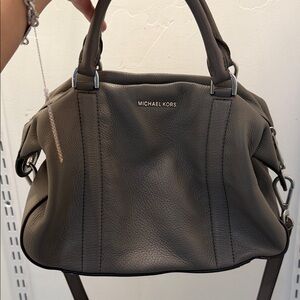 Michael Kors Taupe Leather Satchel